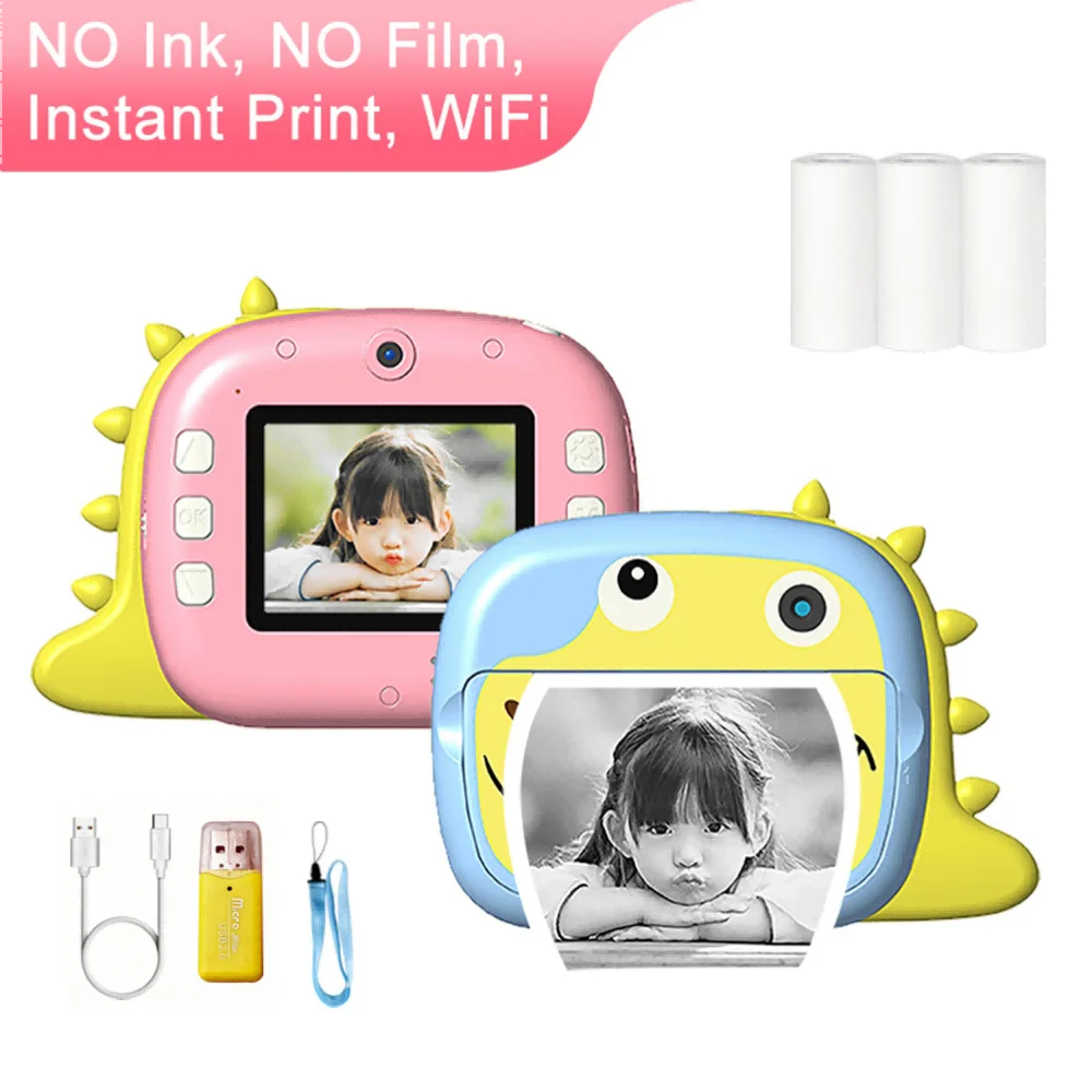Kids Education Yes - Kinder-Digitalkamera 2,4 Zoll Mini Tragbare Sofortdruck-Kamera