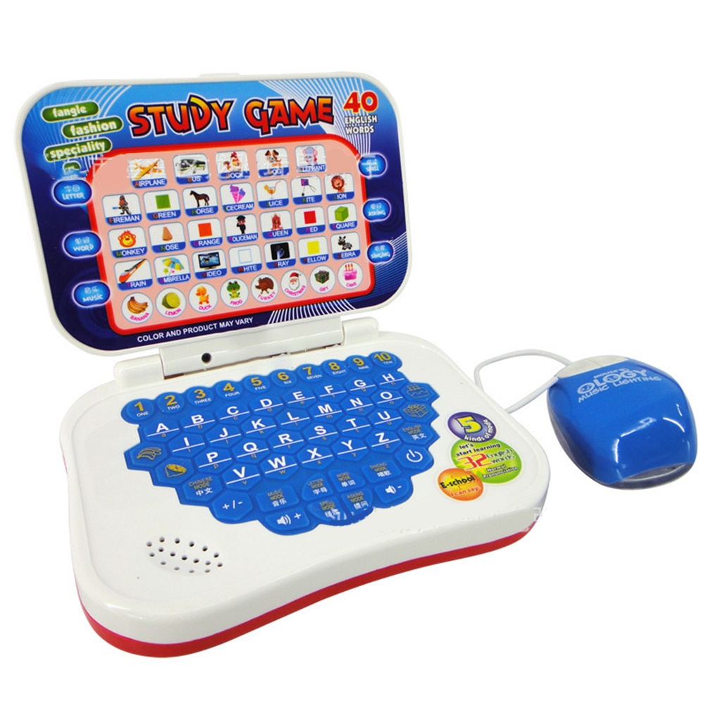 Kids Educational Computer - Multifunktionale Zweisprachige Lernmaschine für Kinder Mini-Laptop-Computer-Spielzeug