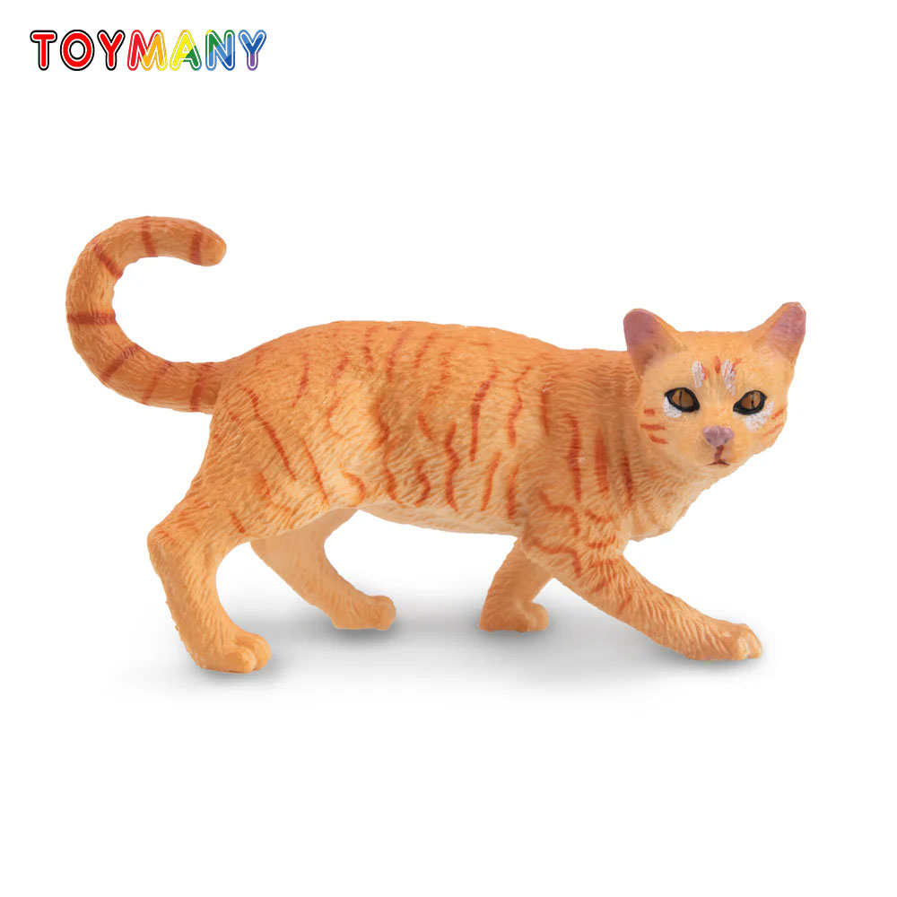 Kids Education Yes - Toymany Simulation Striding Orange Tabby Katze
