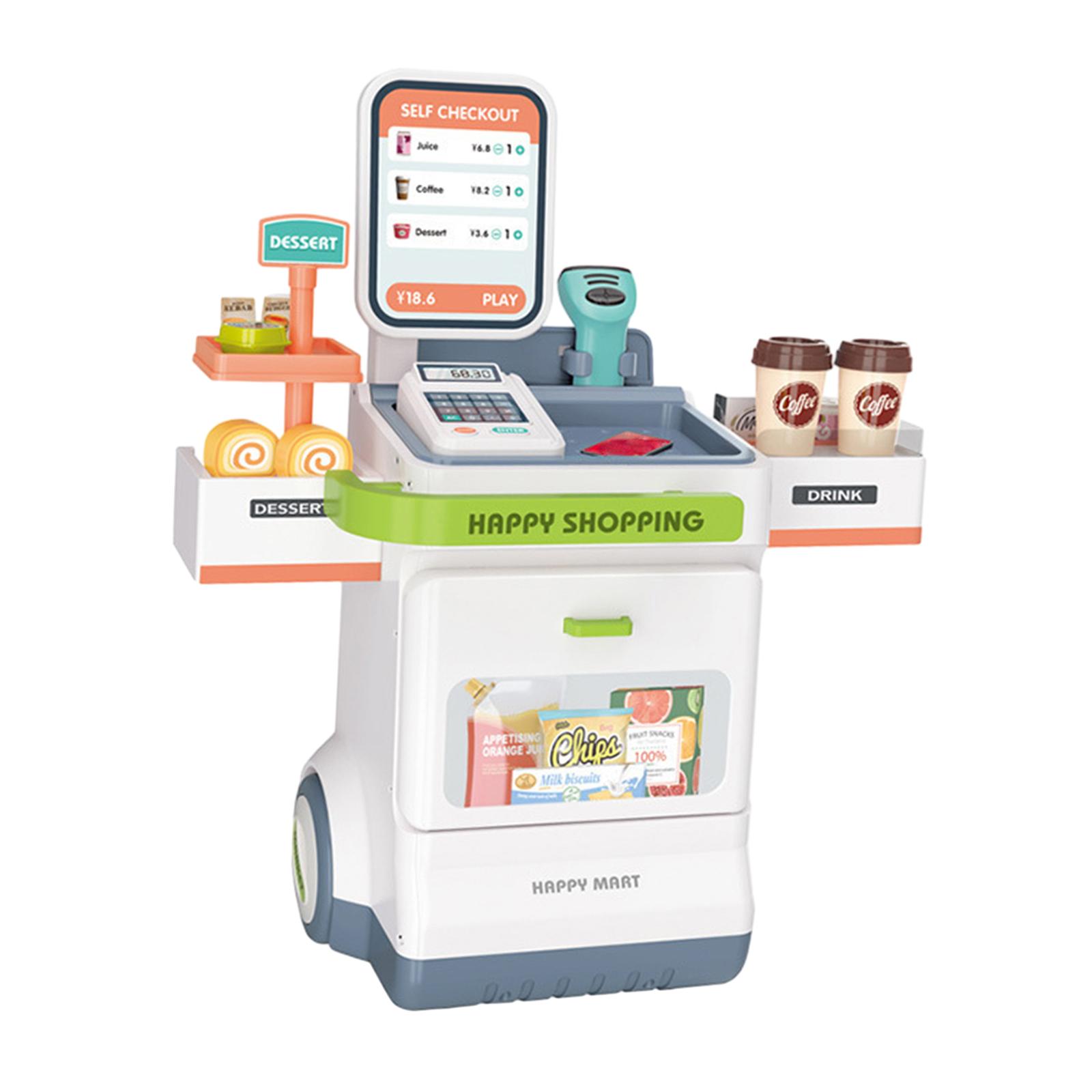 Kids Education Yes - Spielzeug-Supermarktkasse für Kinder mit Kassensystem, Scanner,