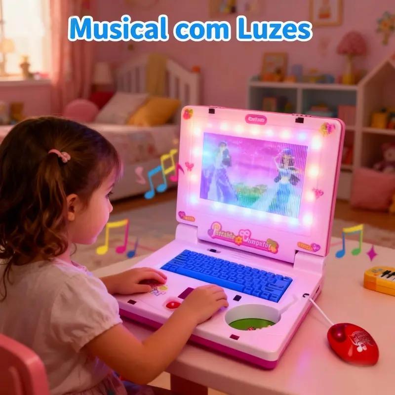 Kids Educational Computer - Mini-Notebook Musikalisches Spielzeug-Laptop Tragbare Integrierte Kleinkind-Lernmaschine