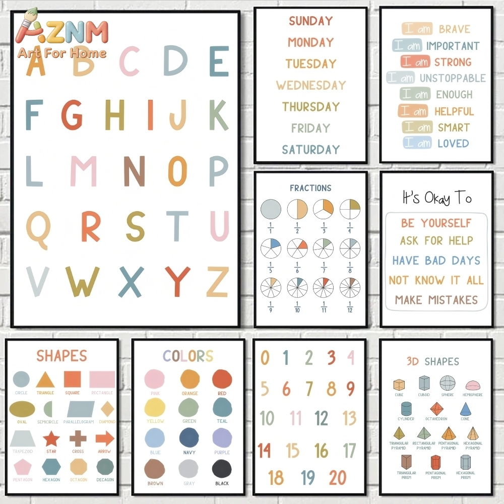 AZNM Pädagogisches Alphabet-Za – Kids Education Alphabet Numbers Bewertung und Preis