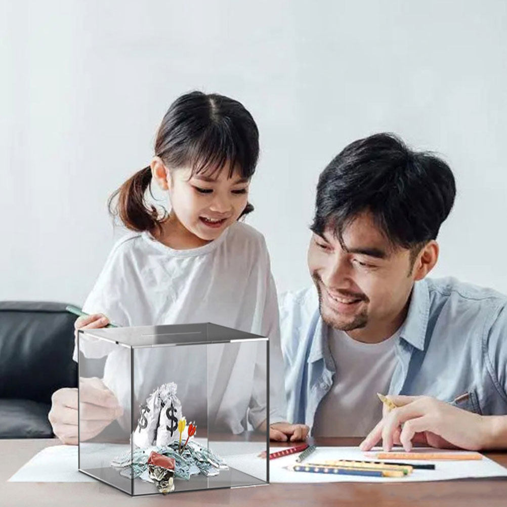 Transparente Acryl-Würfel-Spar – Kids Education Savings Bewertung und Preis