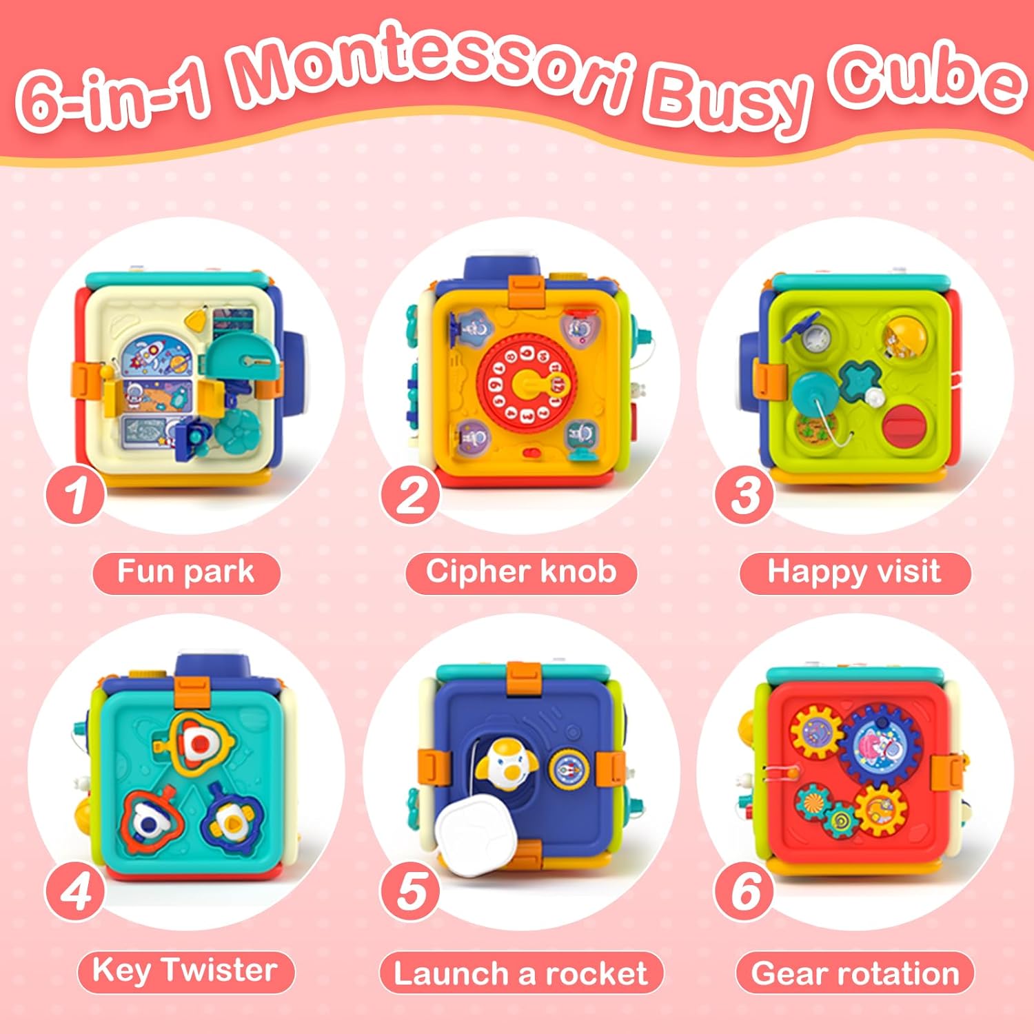 1 Stück 6-in-1 Montessori Busy – Kids Education Yes Bewertung und Preis