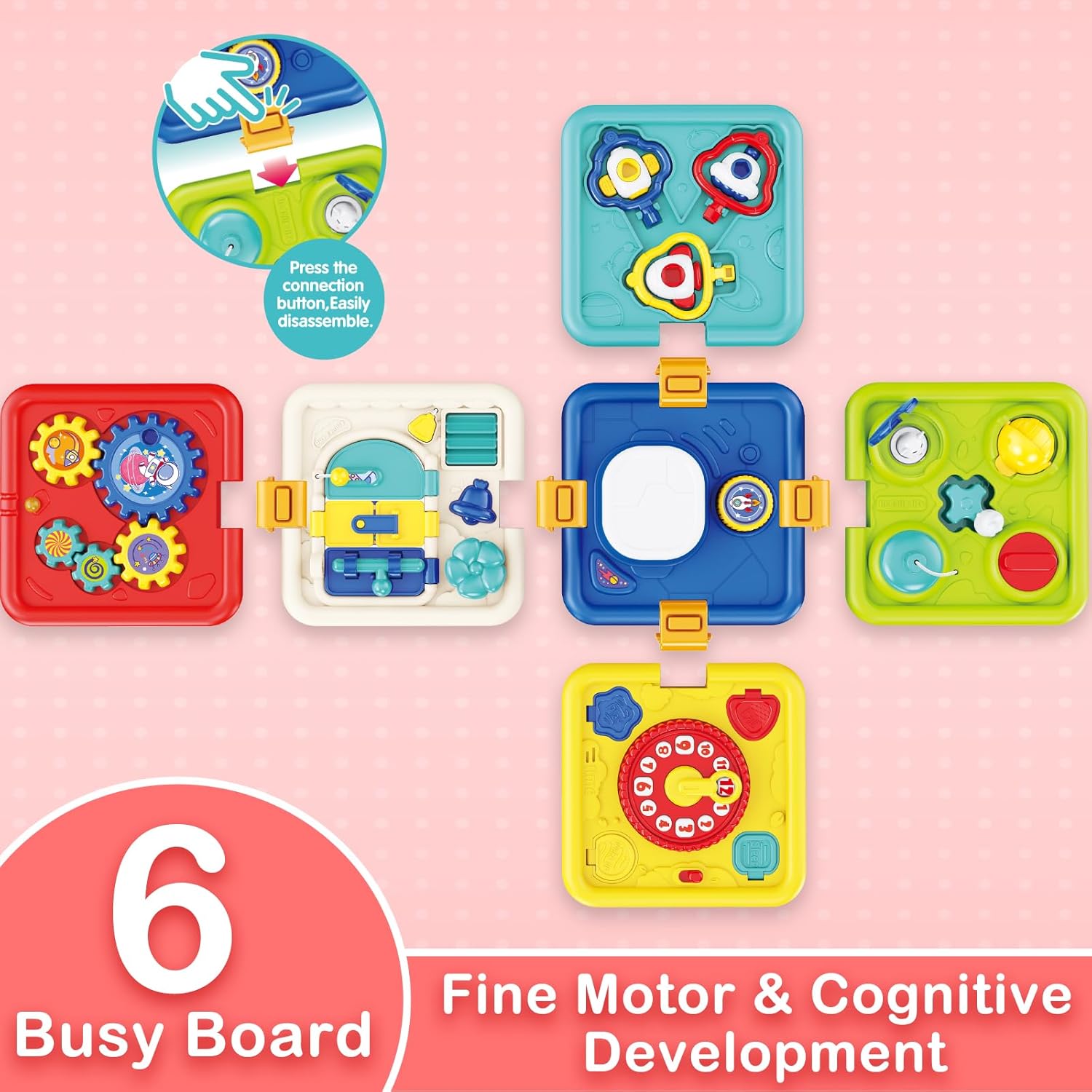 1 Stück 6-in-1 Montessori Busy – Kids Education Yes Bewertung und Preis
